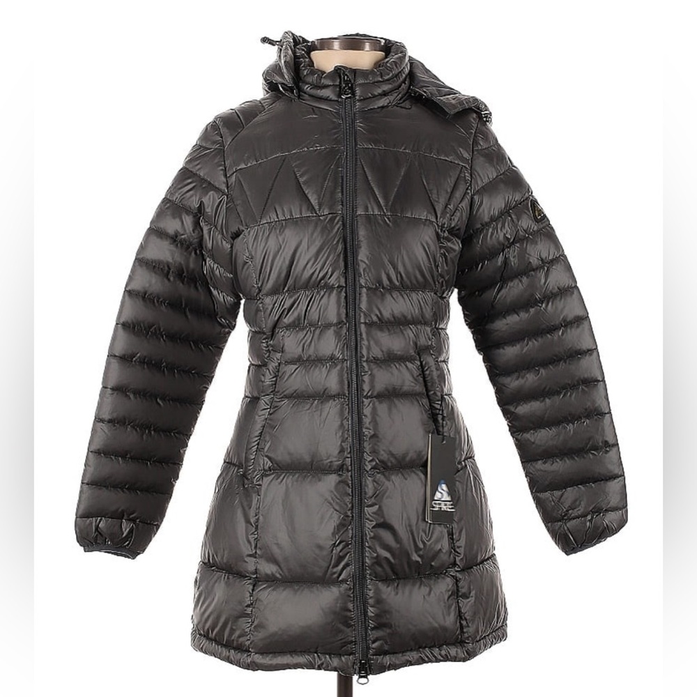 NWT Spire Silhouette Style Style Puffer Jacket Coat Black Size Small